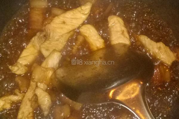 肉炖土豆扁豆的做法图解4