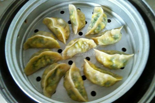 韭菜海米鸡蛋蒸饺的做法图解16