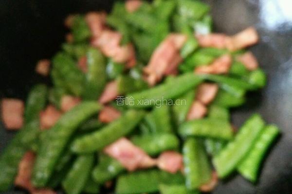 培根炒荷兰豆的做法图解4