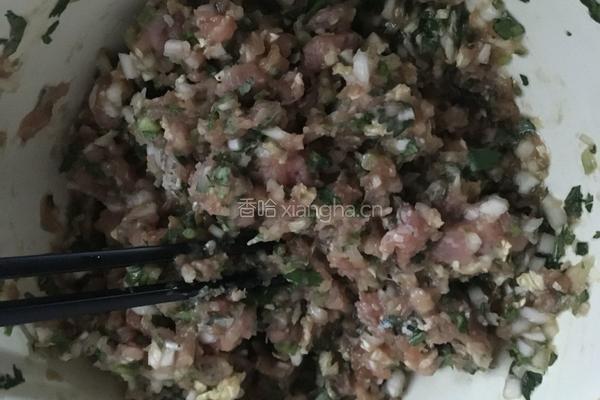 菠菜面皮水饺（白菜猪肉馅）的做法图解15