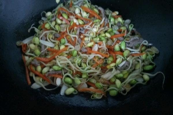 炒肉丝黄豆芽的做法图解8