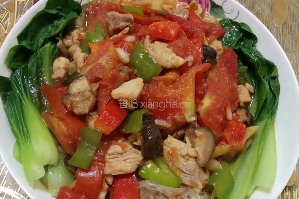 香菇鸡肉盖浇米线的做法图解7