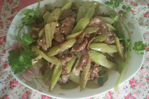 西芹炒牛肉的做法图解11