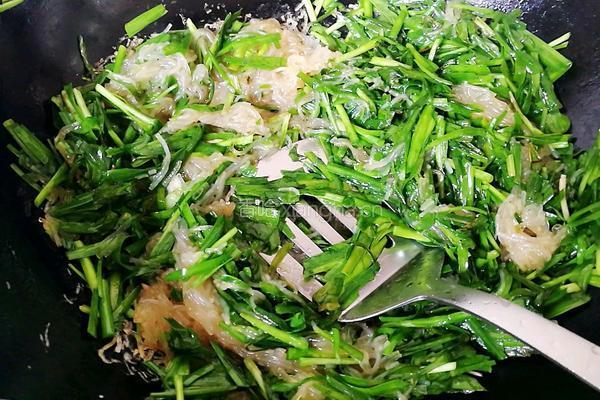 韭菜炒粉丝的做法图解8