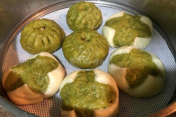 菠菜开花馒头的做法图解16