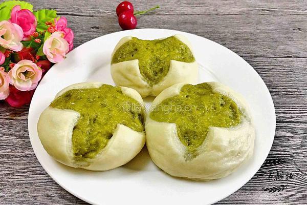菠菜开花馒头的做法图解17