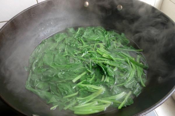 腐竹拌菠菜的做法图解3