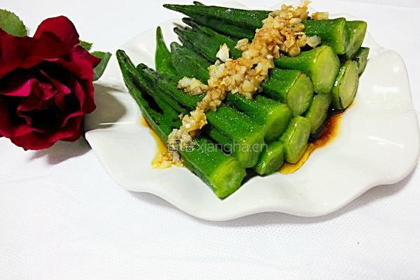 蒜香秋葵的做法图解6