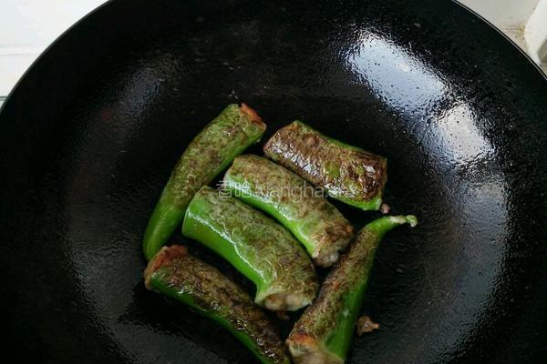 尖椒酿肉的做法图解4