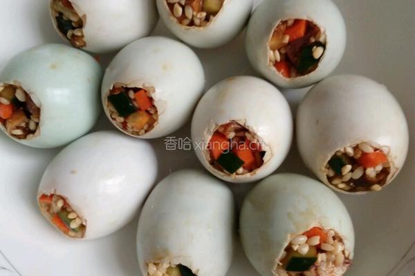 五香糯米蒸蛋黄的做法图解6