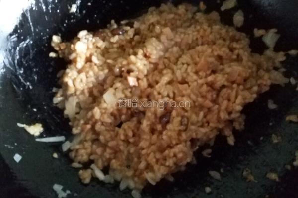 豆瓣酱鸡蛋炒米饭的做法图解4