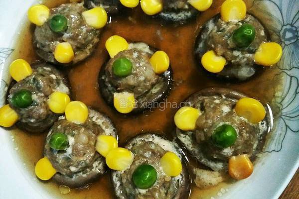 香菇酿肉末的做法图解10