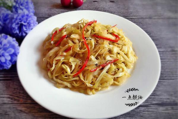 蚝油包菜丝的做法图解7