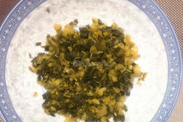 菜苔鸭蛋饼的做法图解2