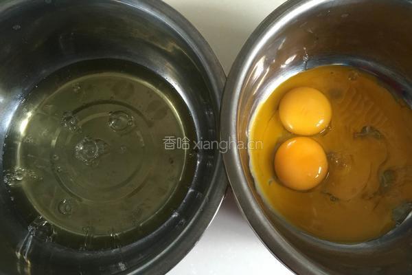 菠菜戚风蛋糕的做法图解3