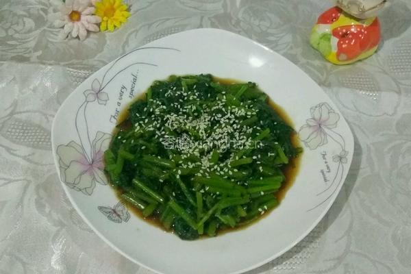 炒茼蒿的做法图解6