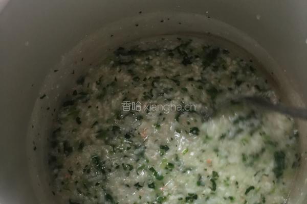 菠菜虾仁筒骨粥的做法图解4