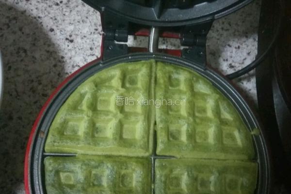 绿色华夫饼的做法图解4
