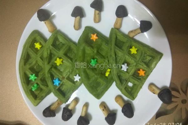 绿色华夫饼的做法图解5