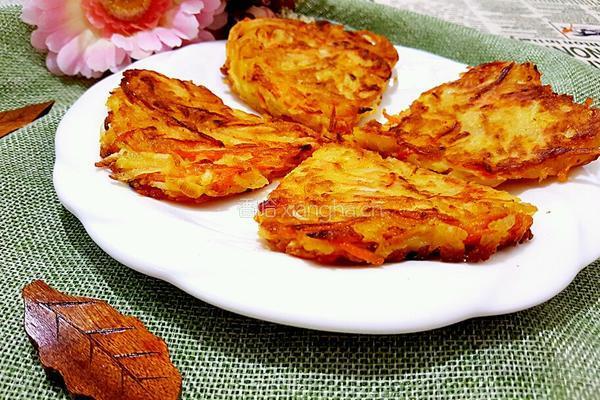胡萝卜土豆丝饼的做法图解8