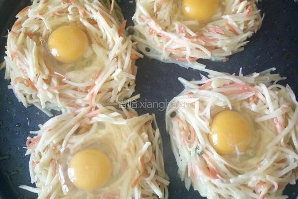 鸟巢土豆饼的做法图解4