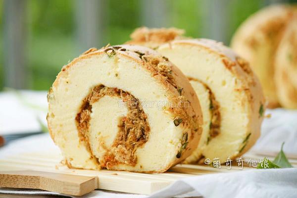 葱香肉松蛋糕卷的做法图解26