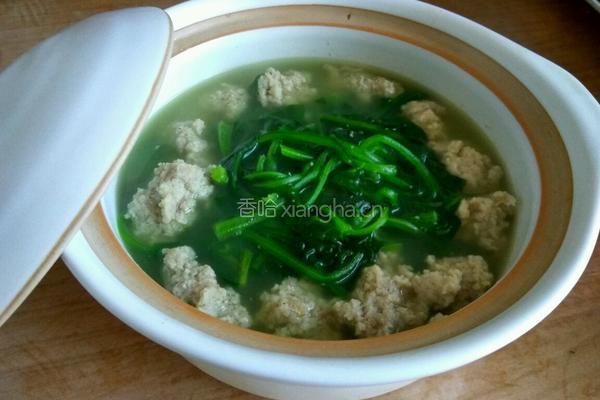 菠菜丸子汤的做法图解8