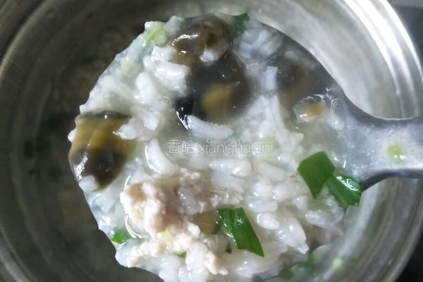 皮蛋瘦肉蔬菜粥的做法图解14