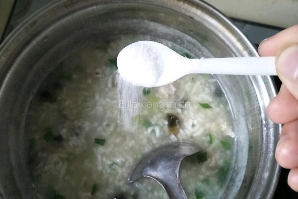 皮蛋瘦肉蔬菜粥的做法图解13