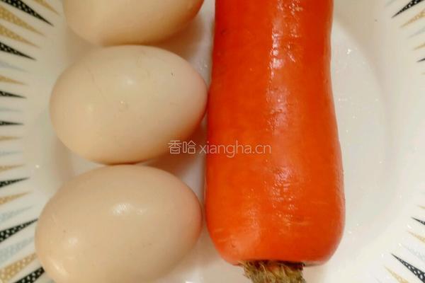 胡萝卜炒鸡蛋的做法图解1