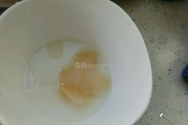 大米小米雪梨粥的做法图解3