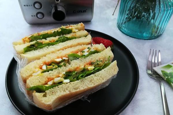 简易三明治的做法图解15