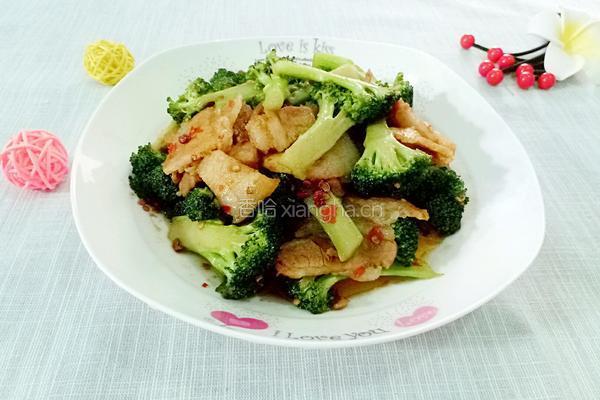 西兰花炒回锅肉的做法图解8