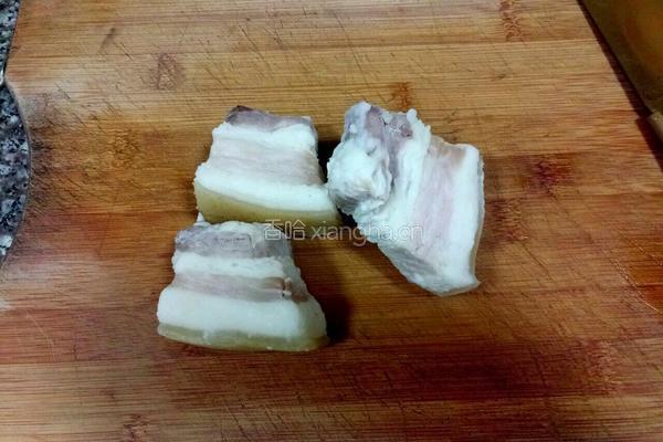 西兰花炒回锅肉的做法图解3