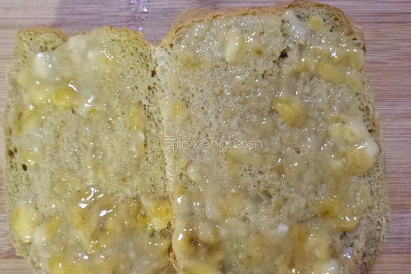 抹茶全麦香蕉蜜豆吐司的做法图解6