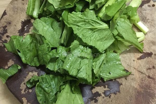 春菜肉末汤的做法图解1
