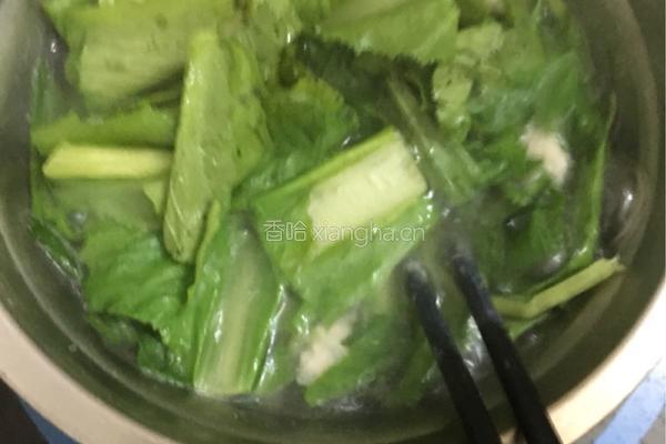 春菜肉末汤的做法图解3