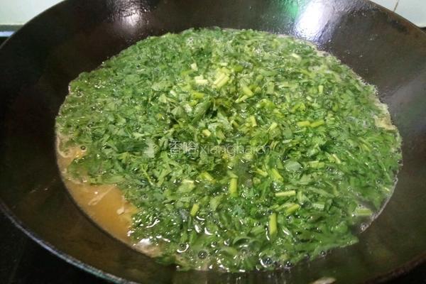 老屋私房菜茼蒿虾米打卤面的做法图解8