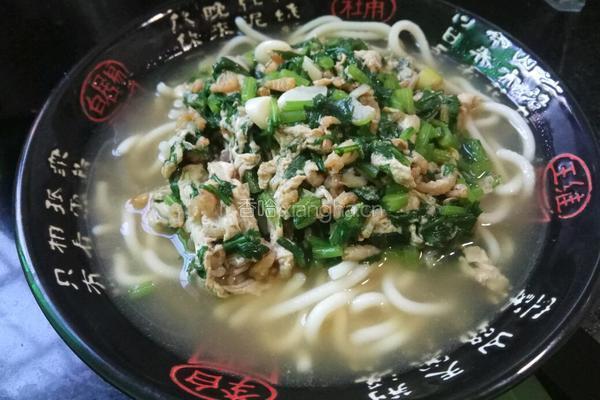 老屋私房菜茼蒿虾米打卤面的做法图解9