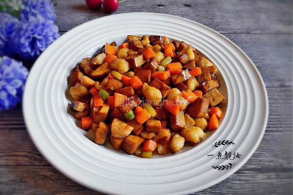 香干蔬菜炒肉丁的做法图解9