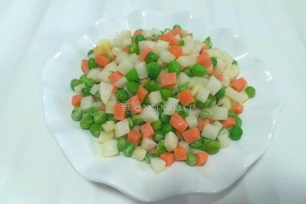 凉薯豌豆炒火腿的做法图解7