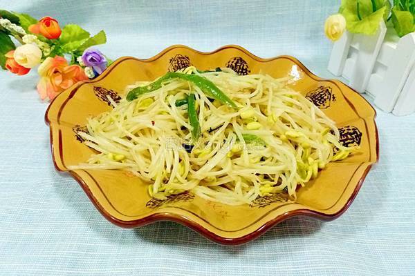 炒黄豆芽的做法图解7