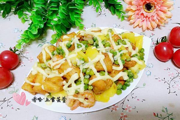 菠萝油条虾的做法图解14