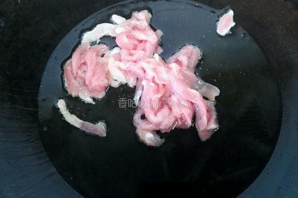 蒜苔炒肉丝的做法图解3