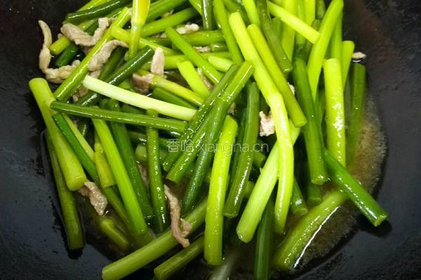 蒜苔炒肉丝的做法图解9