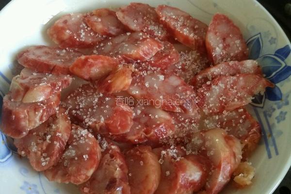 蒸腊肠的做法图解2
