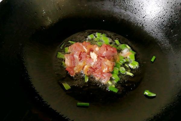 蒜苔炒肉丝的做法图解4