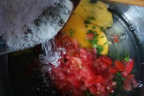 番茄鸡蛋饼的做法图解4