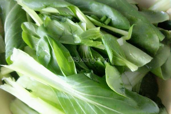 虾皮炒小油菜的做法图解1