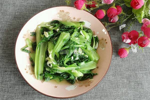 虾皮炒小油菜的做法图解8